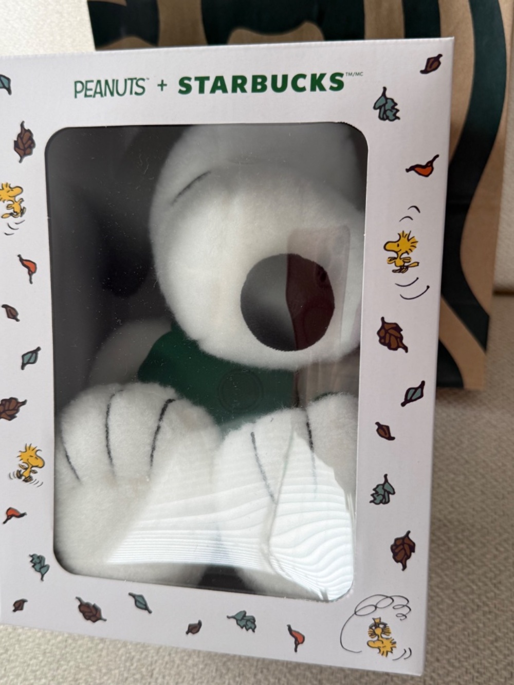 Starbucks Peanuts Snoopy Plush Stuffed Animal Toy